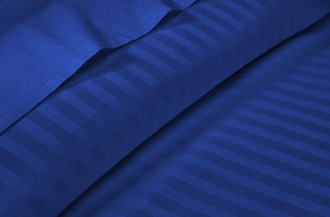 Linen Sheets 100% Egyptian Cotton- Twin-XL Sheet Set 4 Piece- 1000 Thread Count- Fits Upto 18" Deep Pocket- Long Staple Cotton Bedding, Sateen Weave-Light Blue Solid