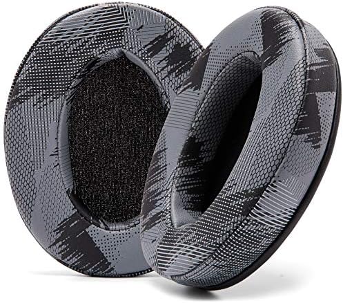 WC PadZ - The Ultimate Upgraded Earpads by Wicked Cushions - Compatible with Audio Technica, HyperX, SteelSeries Arctis & More - Extra Thick - Bigger Opening - Softer Memory Foam | (90s Black)