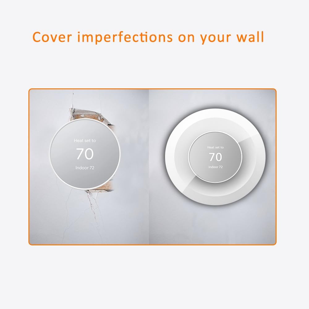 Wall Plate Made for The Nest Thermostat 2020 | Google Nest Thermostat Trim Kit Accessory | Easy Installation | Black