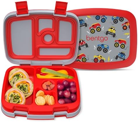Bentgo Kids Prints Leak-Proof, 5-Compartment Bento-Style Kids Lunch Box - Ideal Portion Sizes for Ages 3 to 7 - BPA-Free, Dishwasher Safe, Food-Safe Materials - 2021 Collection (Llamas)