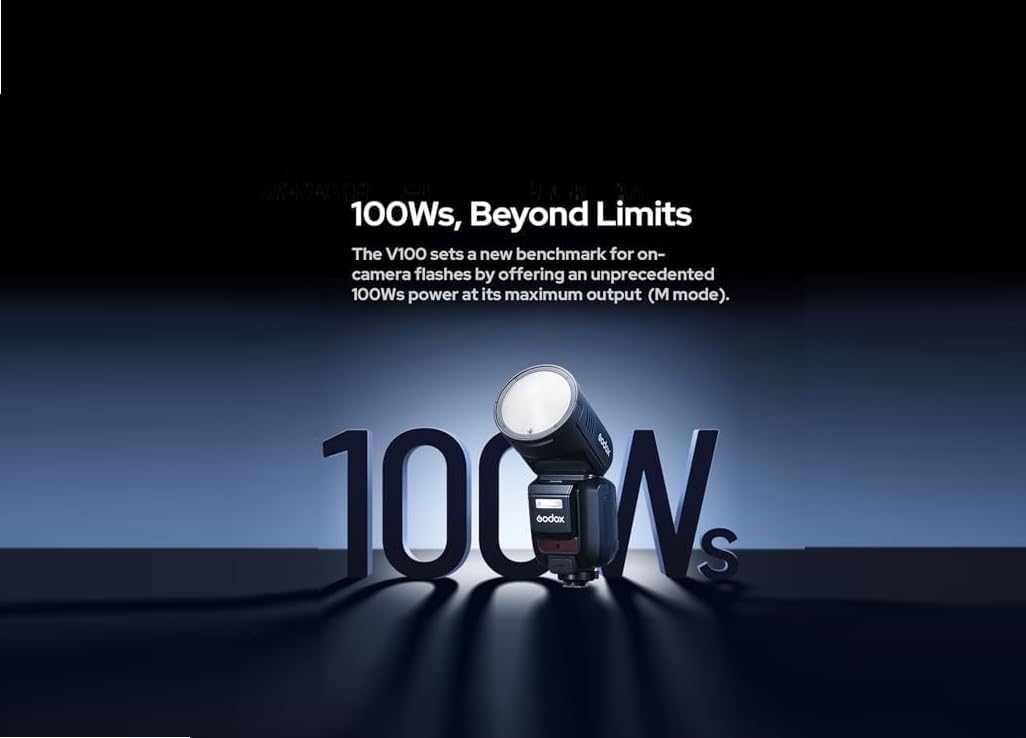 Godox V1S Professional Camera Flash Speedlite TTL Speedlight Round Head Wireless 2.4G Fresnel Zoom Compatible with Sony a7RII a7R a58 a99 ILCE6000L a7RIII a7R3 a9 a77II a77 a350 Camera for Photography