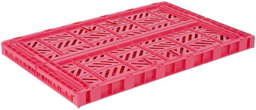 AYKASA Collapsible Storage Bins, Plastic Crate for Storage, Collapsible Crate, Utility Stackable Box (Small, Arctic blue)