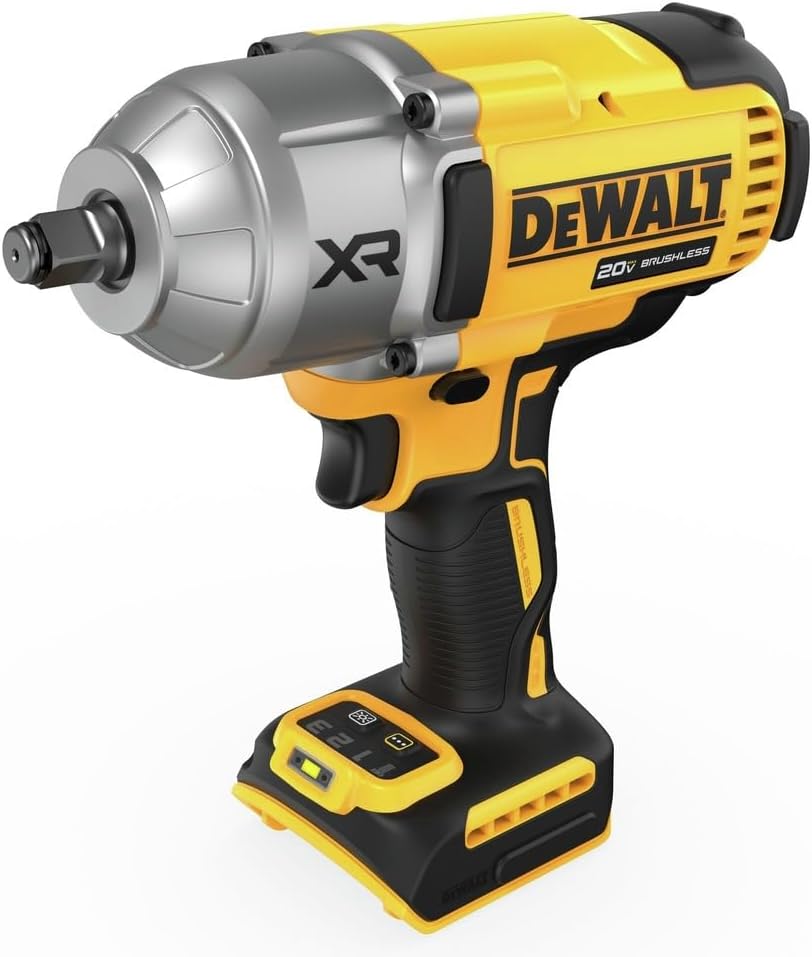 DEWALT 20V MAX XR Impact Wrench, 1/2 In Cordless, High Torque, 4 Speed Precision Mode, Tool Only (DCF900B)