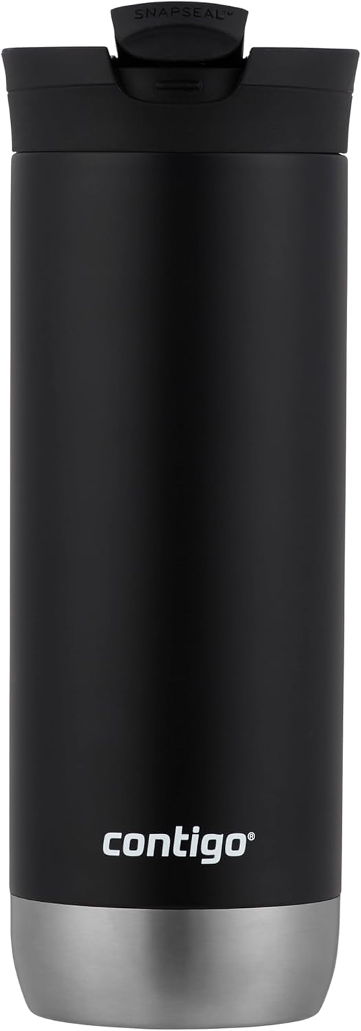Contigo Huron 2.0 Stainless Steel Travel Mug with Leak-Proof SnapSeal Lid, Vacuum-Insulated Tumbler for Coffee and Tea, Pansy - PuriLite