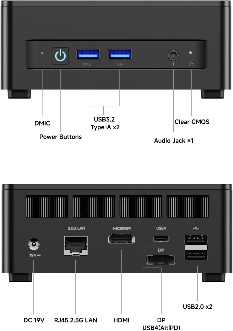 MINISFORUM UM760 Slim Mini PC AMD Ryzen 5 7640HS(6C/12T, up to 4.3GHz) 16GB RAM 1TB SSD Micro Computer, HDMI(4K), DP(4K),USB4(8K) Triple Video Output, AMD Radeon 760M Graphics 2.5G LAN Small PC