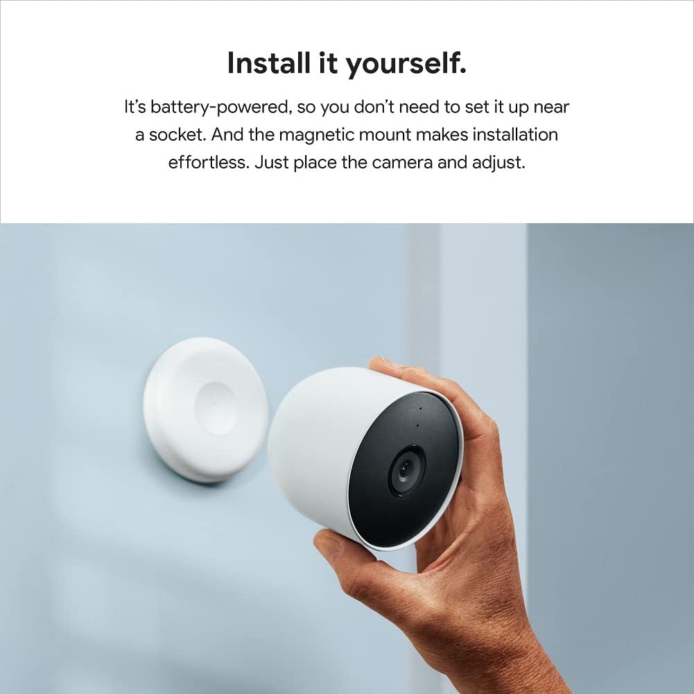 Google Nest Security Cam (Wired) - 2nd Generation - Snow
