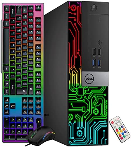 Dell OptiPlex Computer Desktop Intel Core i5-6500 Processor 3.20 GHz, 16GB RAM 512GB SSD, Windows 10 Pro Wi-Fi Gaming PC Keyboard & Mouse HDMI (Renewed), Black…
