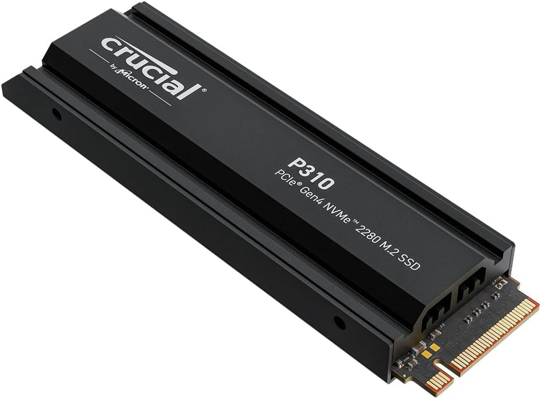 Crucial P310 4TB PCIe Gen4 2280 NVMe M.2 SSD Up to 7,100MB/s – with Acronis Offer, Internal Solid State Drive (PC) – CT4000P310SSD801