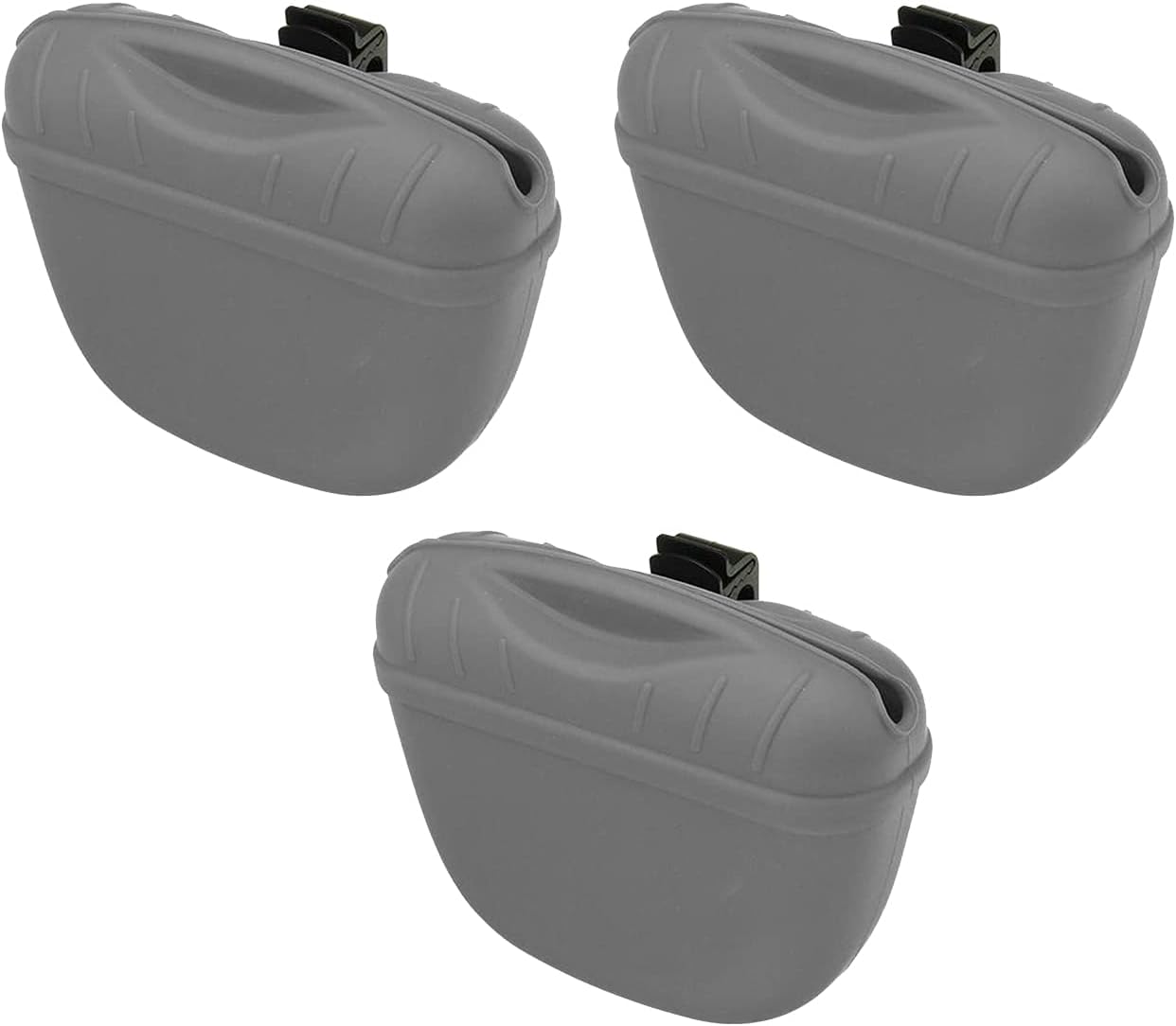 SagaSave Dog Treat Pouch for Training Silicone, Magnetic Closure Opening Portable Dog Treat Bag for Dog Training 3PCS Green