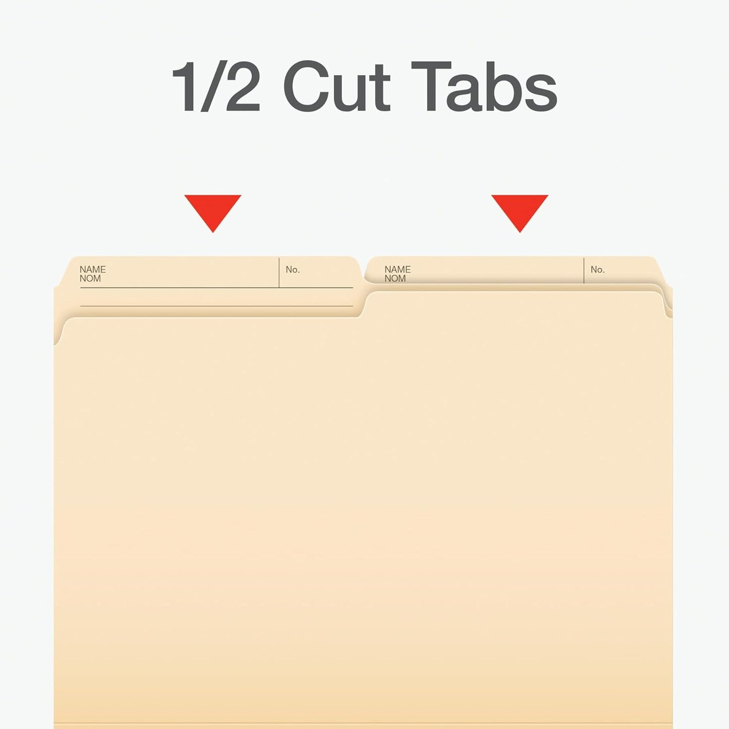 Pendaflex File Folders, 1/2 Cut Tab, Letter Size, Manila, Durable & Tear-Resistant File Organizers, 100/Box for Office, Home & School Filing Systems, Reversible & Eco-Friendly Design