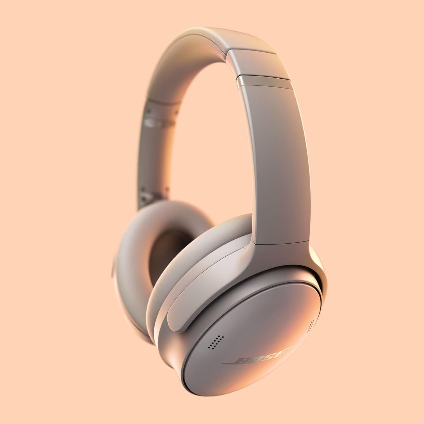 Bose QuietComfort Wireless Noise Cancelling Headphones, Bluetooth Over Ear Headphones with Up to 24 Hours of Battery Life, Sandstone - Limited Edition