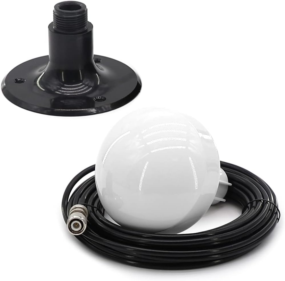 NEWASHAN Marine GPS Antenna External Compatible with Garmin GPSMAP GDU GNC NavTalk Pilot StreetPilot AIS Ship Navigation Receiver Fishfinder Sounder+8M Cable TNC Connector+BNC Adapter+Base