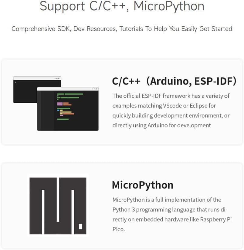 Waveshare 3PCS ESP32-S3 Mini Development Board, Based On ESP32-S3FH4R2, Onboard Multi-Function GPIO Pins, Dual-Core Processor, 240MHz Running Frequency,Microcontroller