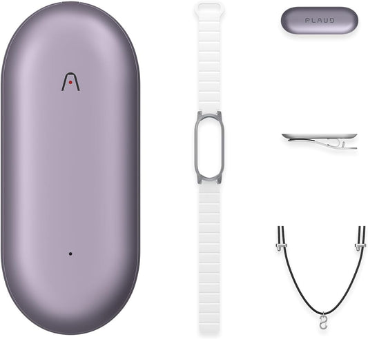 AI Voice Recorder, PLAUD NotePin Voice Recorder w/kit, App Control, AI Notetaker, AI Transcribe & Summarize Support 112 Languages, 64GB Memory, Audio Recorder for Lectures, Meetings, Calls, Purple