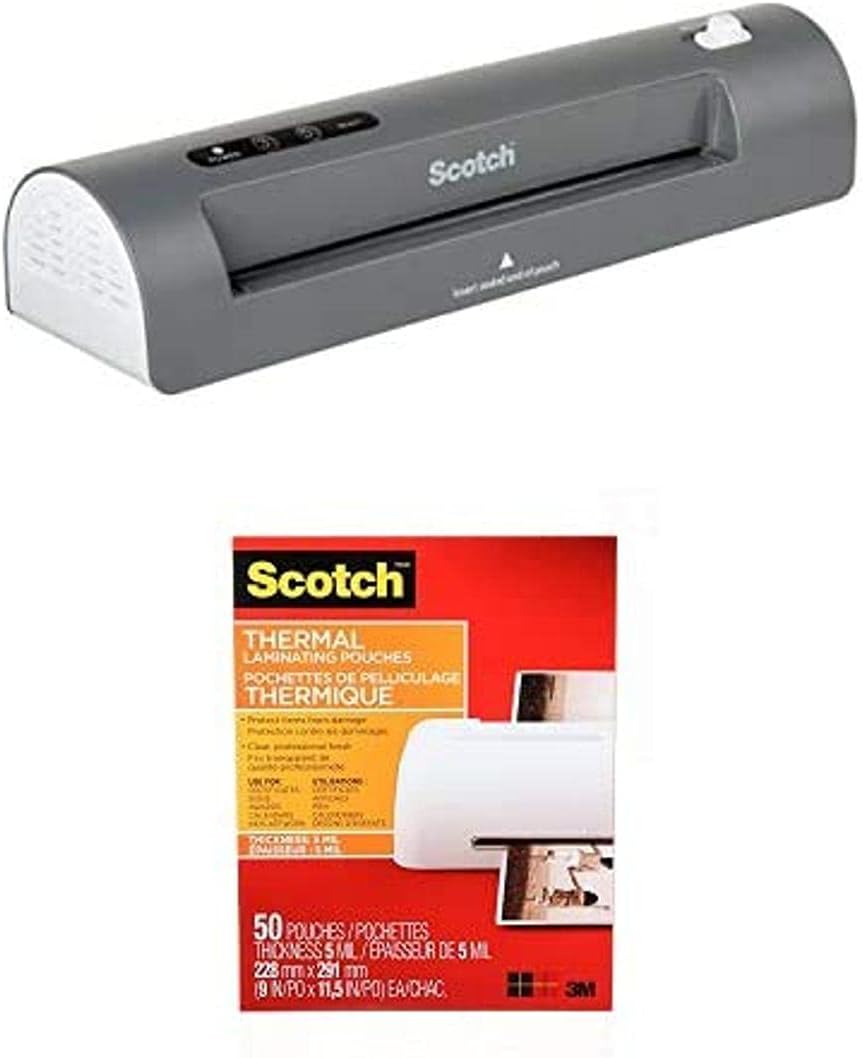Scotch Thermal Laminator, 2 Roller System for a Professional Finish, Use for Home, Office or School, Suitable for use with Photos (TL901X)