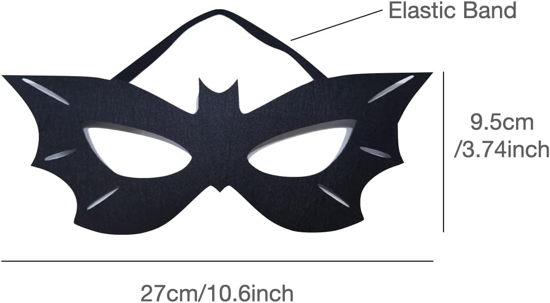 SOUTHSKY Batgirl Costume Mask,Black Red Eye Mask Half Face Masks For Halloween Carnival Costume Cosplay Raves Party