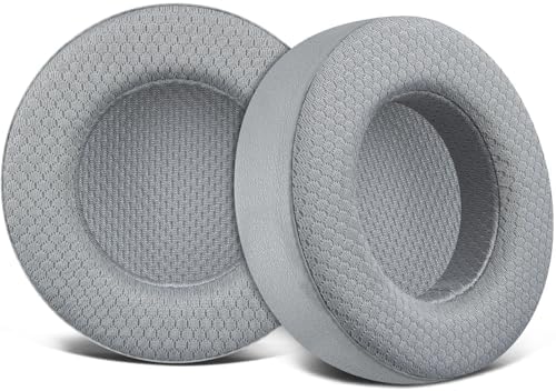 SOULWIT Ear Pads Replacement for Corsair Virtuoso RGB Wireless XT SE Gaming Headset, Earpads Cushions with Mesh Fabric, High-Density Noise Isolation Foam, Added Thickness - Black