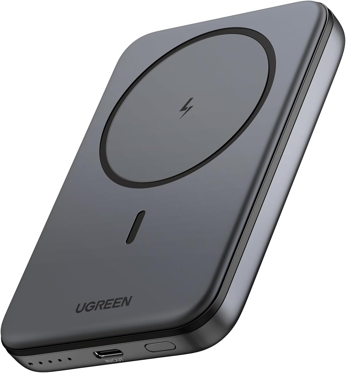 UGREEN 10000mAh PD 20W Magnetic Battery Pack Power Bank for iPhone, 7.5W Wireless Portable Charger with Magsafe, Skin-Friendly Compatible with iPhone 16/15/14/13/12/Series-Black, Includes USB-C Cable