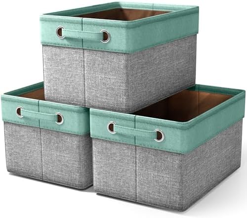 15 Inch Collapsible Storage Bins | Fabric Storage Cubes | Foldable Storage Baskets | Decorative Organizer Bins | Shelf Storage Solutions - PuriLite
