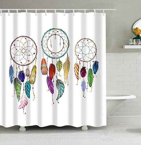 Mantto Canadian Smoky Mountain Cliff Outdoor Idyllic Photo Art Shower Curtain, National Parks Home Decor Curtain, Waterproof Polyester Fabric Bathroom Shower Curtain with Hooks 72" x 72"