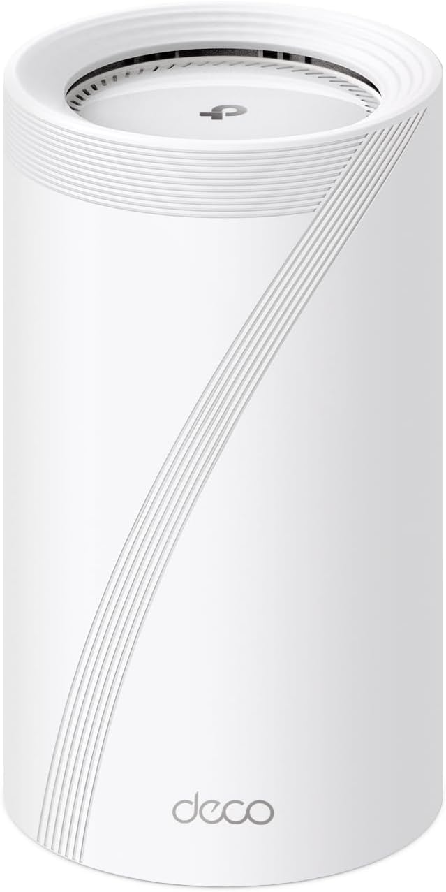 TP-Link Deco BE11000 Tri-Band WiFi 7 Mesh (Deco BE65 Pro) - 11 Gbps, 6 GHz/5 GHz/2.4 GHz Bands, 5 Gbps Ports, MLO, 320 MHz Channels, HomeShield, Universal Compatibility - 2-Pack