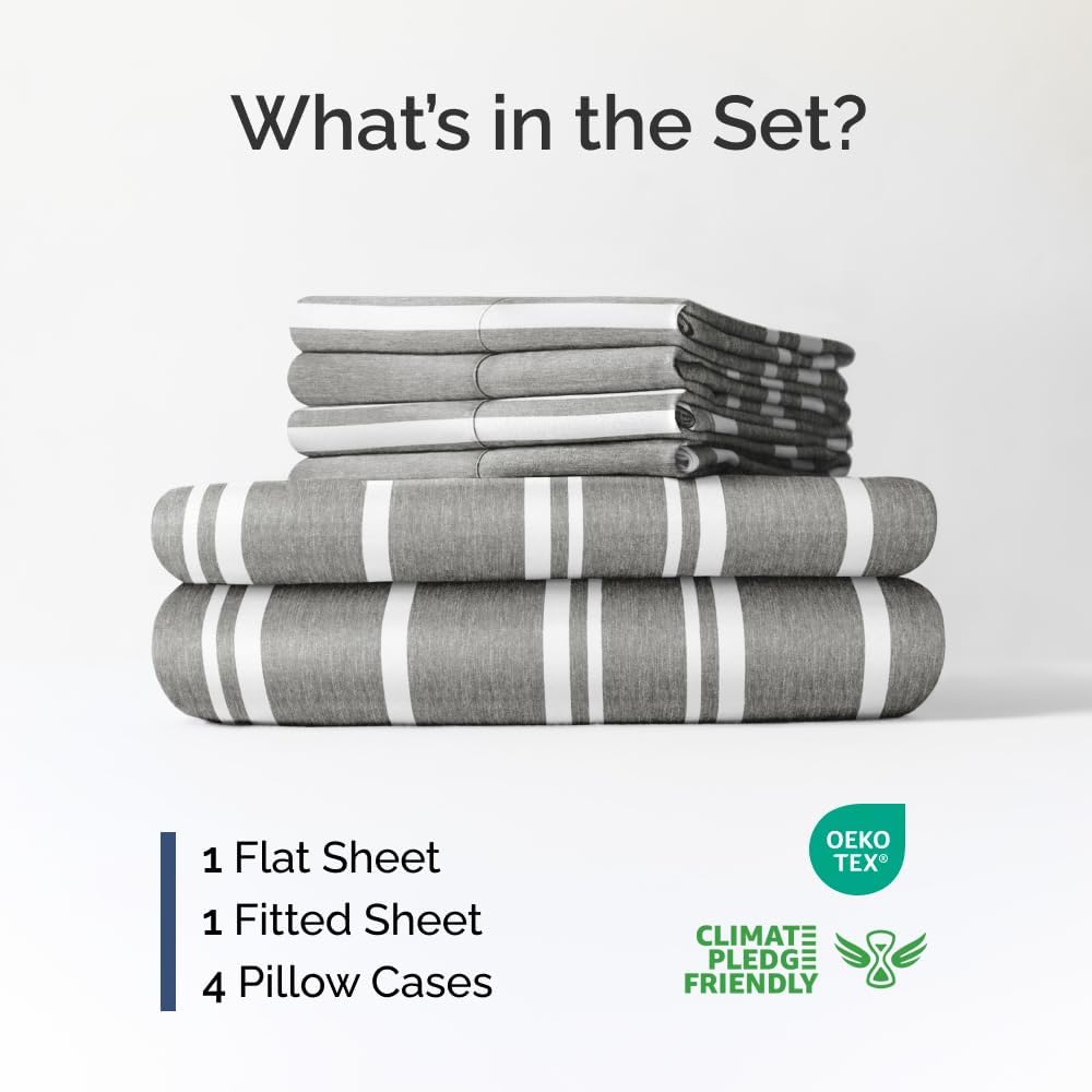 Extra Deep Queen Sheet Set - 6 Piece Breathable & Cooling Sheets - Hotel Luxury Bed Sheets Set - Easy & Secure Fit - Soft, Wrinkle Free & Comfy Sheets Set - White Sheet Set w/Extra Deep Pockets