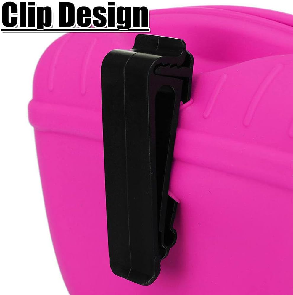 tooloflife Dog Treat Pouch, Silicone Dog Training Bag Portable Dog Treat Bag with Magnetic Closing and Waist Clip for Dog Training 3PCS Black