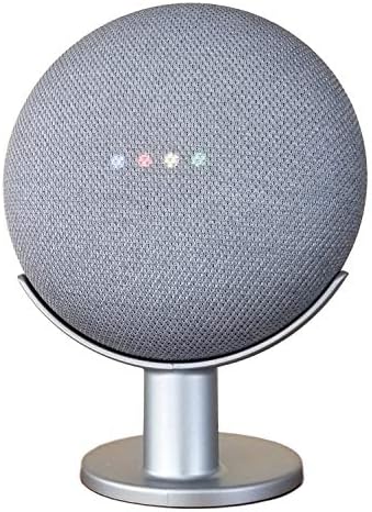 Mount Genie Google Home Mini Pedestal: Improves Sound Visibility and Appearance - Cleanest Mount Holder Stand for Google Mini - Designed in USA (Charcoal)