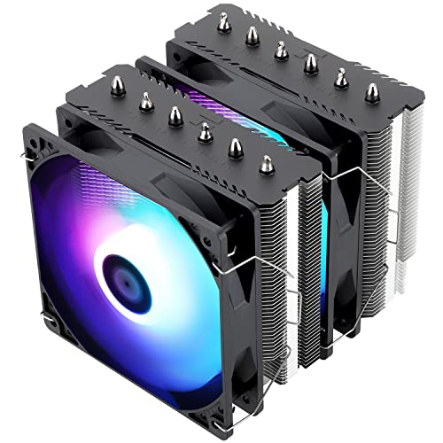 Thermalright Peerless Assassin 120 SE Black CPU Cooler, 6 Heat Pipes AGHP Technology, Dual 120mm PWM Fans, 1550RPM Speed, for AM4/AM5 and Intel LGA 1700/1851/115X/1200,Computer CPU Cooling