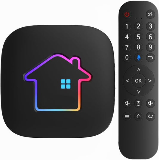 2025 h.v 8 Box Brazil tv Box H.V Box H8 tv Box Brazil New Version Box Super Box with HDMI 2GB+16GB Quad cores 4K Video Supported H.265 HD USB 2.0/3.0 WiFi H8 Box Voice Remote Control - PuriLite