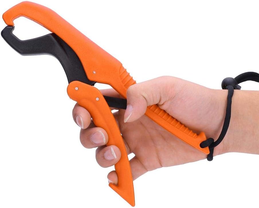 ABS Plastic Floating Fish Grip Zinc Alloy Fish Lip Gripper with Wrist Strip for Catching Fish No Hurt Auxiliary
