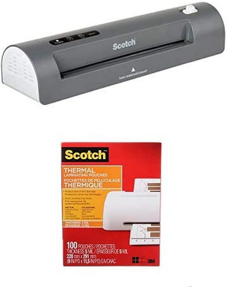 Scotch Thermal Laminator, 2 Roller System for a Professional Finish, Use for Home, Office or School, Suitable for use with Photos (TL901X)