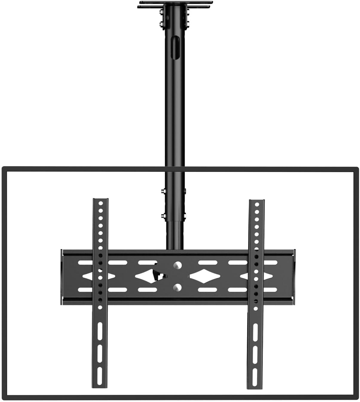 JXMTSPW TV Ceiling Mount for 26-68 inch Flat Screen Fits Most LCD LED OLED 32 43 50 55 60 65" TVs Monitor, Full Motion Height Adjustable TV Bracket up to 45kg Max VESA 400x400mm Hanging TV Mount