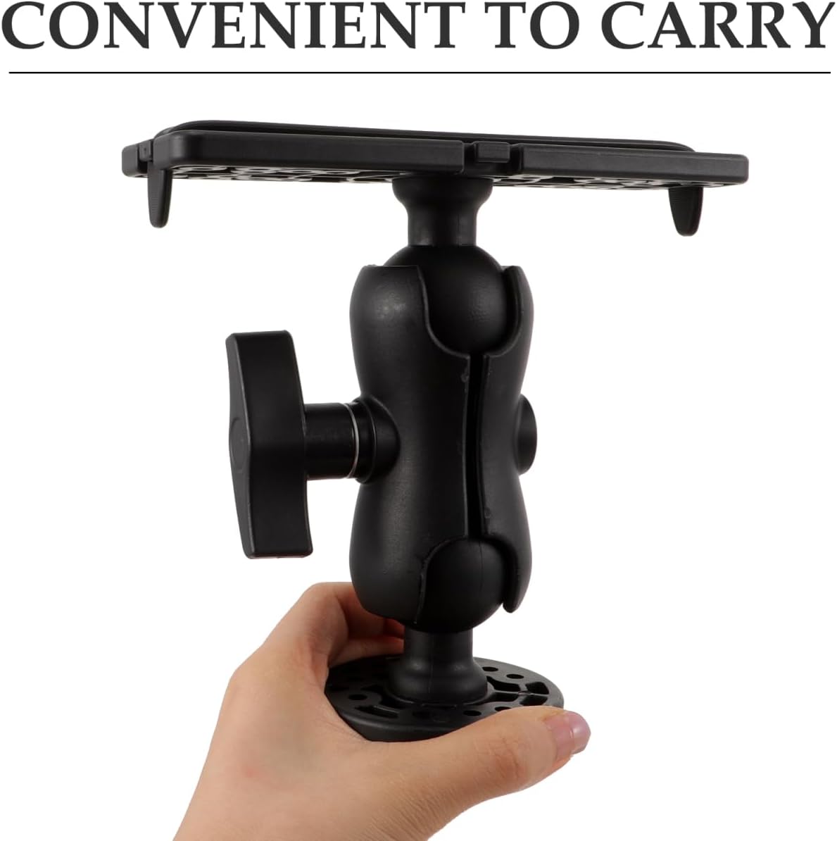 Multifunctional Fish Finder Rack Platform Adjustable Fish Finder Bracket for Kayak and Boat Navigation Easy Install Nylon and Silicone Holder