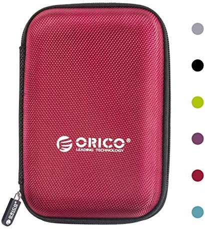 ORICO 5 Pack External Hard Drive Case 2.5 Inch Shockproof Hard Drive Bag Travel Electronics Organizer Carry Case for WD, Toshiba, Seagate, Samsung, Hitachi Hard Drive and Accessories like SD Card, USB Cable, Power Bank, Earphone, Black