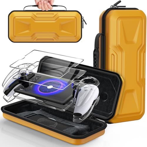 FYOUNG Carrying Case Accessories for PlayStation Portal, Full Protection Bundle with Tempered Glass Screen Protector, Protective Cover, Hard Shell Portable Travel Bag for PS5 Portal Remote Player