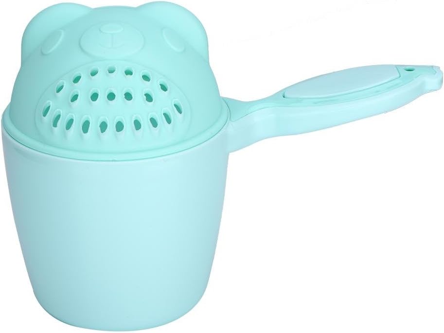 Baby Bath Rinse Cup, Detachable Baby Shampoo Rinser Kid Wash Hair Bathing Flusher for Baby Tub(Green)