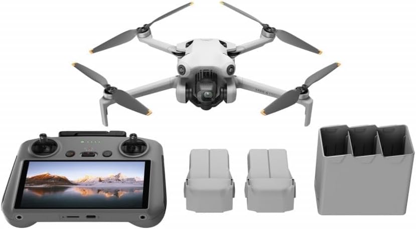 DJI Mini 4 Pro (DJI RC 2), Drones with Camera for Adults 4K, Under 0.549 lbs/249 g, 34 Mins Flight Time, 20km Max Video Transmission Distance, Omnidirectional Vision Sensing, Mini Drone for Beginners