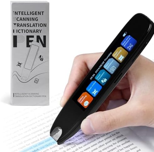 Scan Translation Pen with Camera, 142 Languages Two-Way Instant Translator Pen for Voice, Text, Photo, Offline Online Translation for Business Learning Travel, OCR Digital Reading Pen for Dyslexia