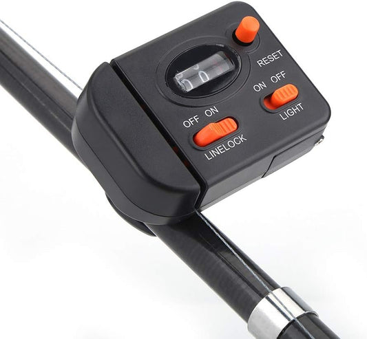 Fishing Line Counter, Professional Clip on Rod Fishing Line Counter, Depth Finder Digital Diaplay 99m for Ice Fishing Sea Fishing Kayak Fishing Boat Fishing
