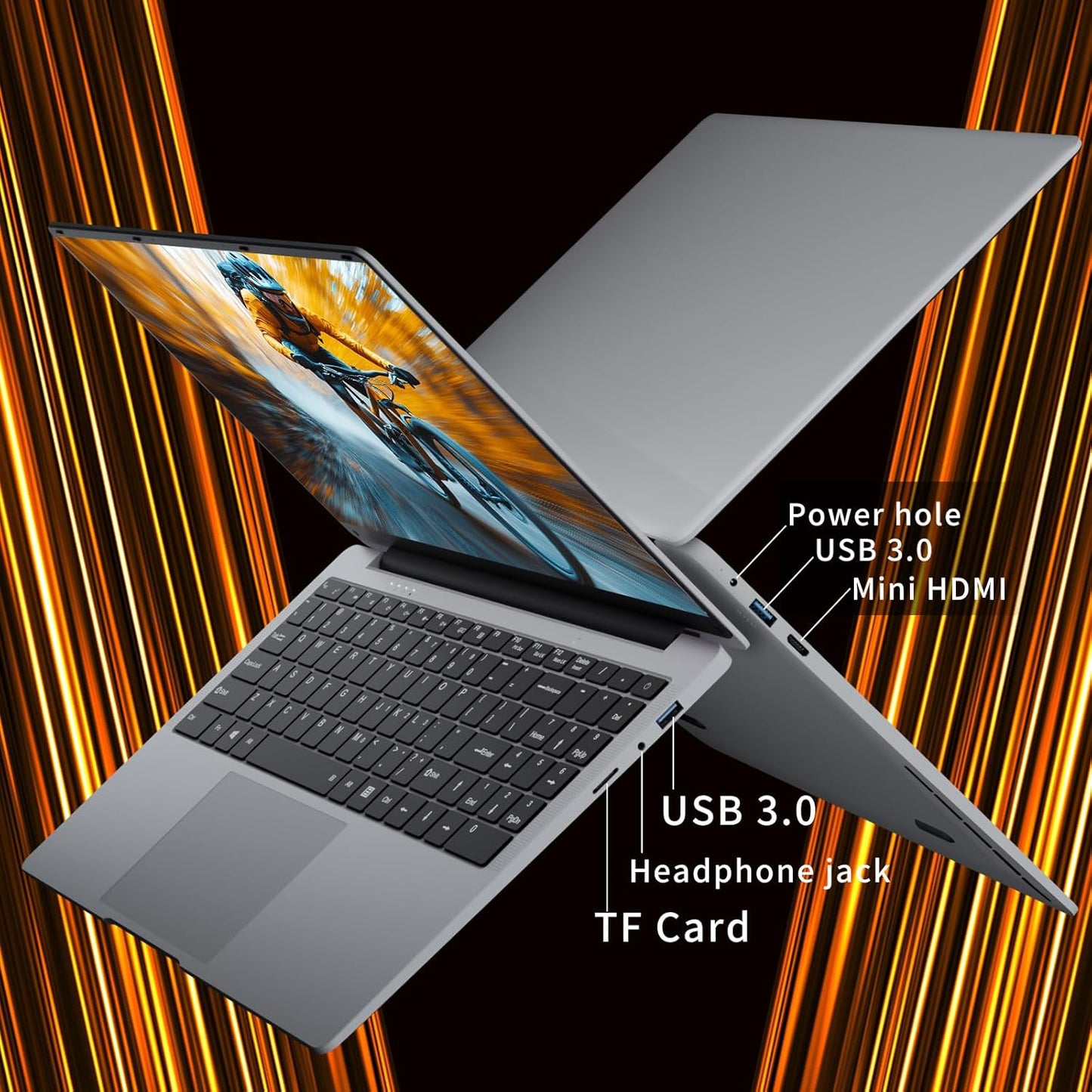 Gaming Laptop,15.6 inch Traditional Laptops N4000, Laptop with 8 GB RAM, 256 GB SSD, Slim Light Netbook WiFi5 Mini-HDMI 180 Angle Opening BT5.0, USB3.0, Thin and Light Laptop For Student Business Work