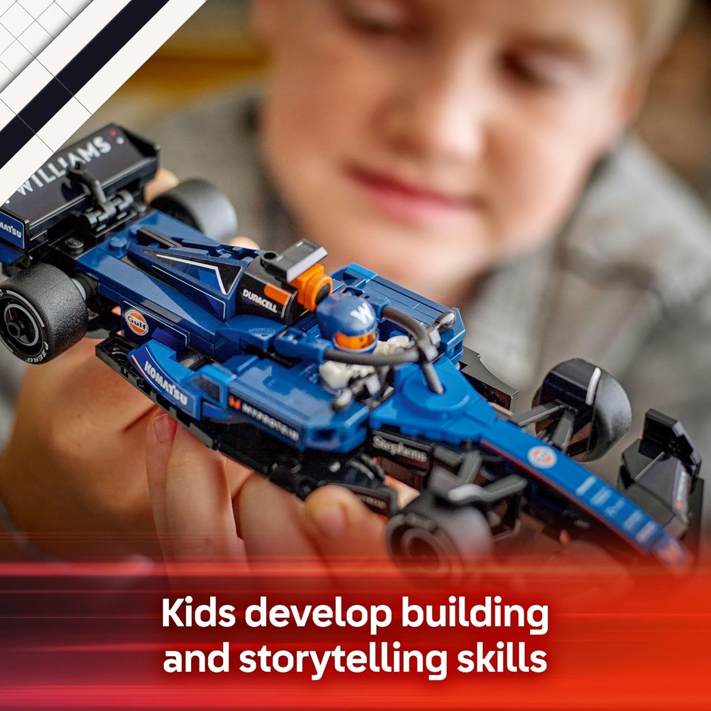 Open-Wheel Racing Car Building Set for Kids Ages 10+, 263-Piece Detailed Model with Driver Figure, Collectible Toy Car for Play and Display - PuriLite