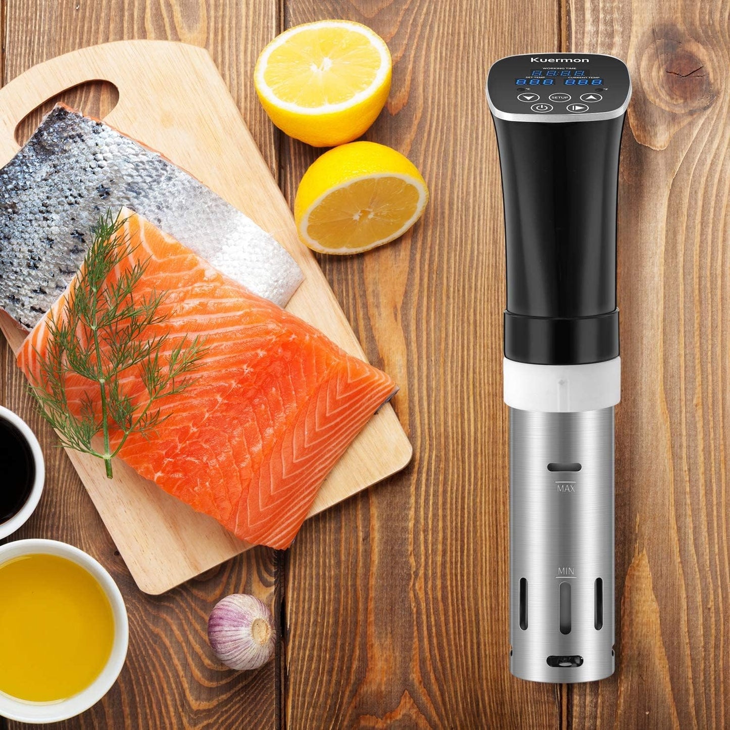 Sous Vide Cooker Accurate Temperature Digital Timer Thermal Immersion Circulators Ultra-Quiet 1000 Watts for Kitchen (SV238A)