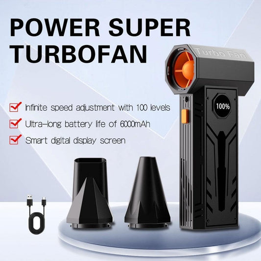 Portable Cordless Turbo Snow Blower with Adjustable Speeds, Compact Hot Air Blower for Snow Removal, Dust Cleaning, and Drying