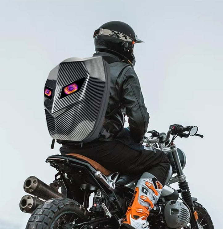 LED Illuminated Backpack - Durable Waterproof Design Bag for Motorcyclists, Travelers & Campers