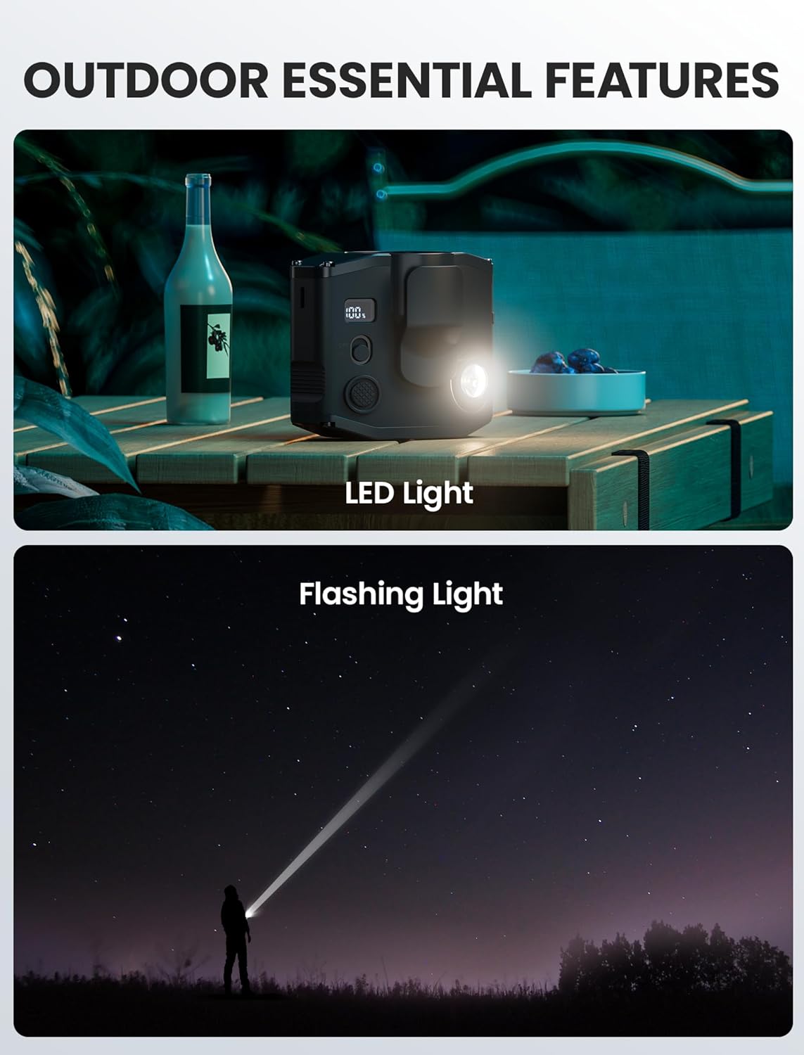 Portable Waist Clip Fan with LED Display - Small Belt Fan with Dual Clips and Lanyard, Personal Wearable Cooler with 3 Speed, Max 21 Hours, Necklace Fan