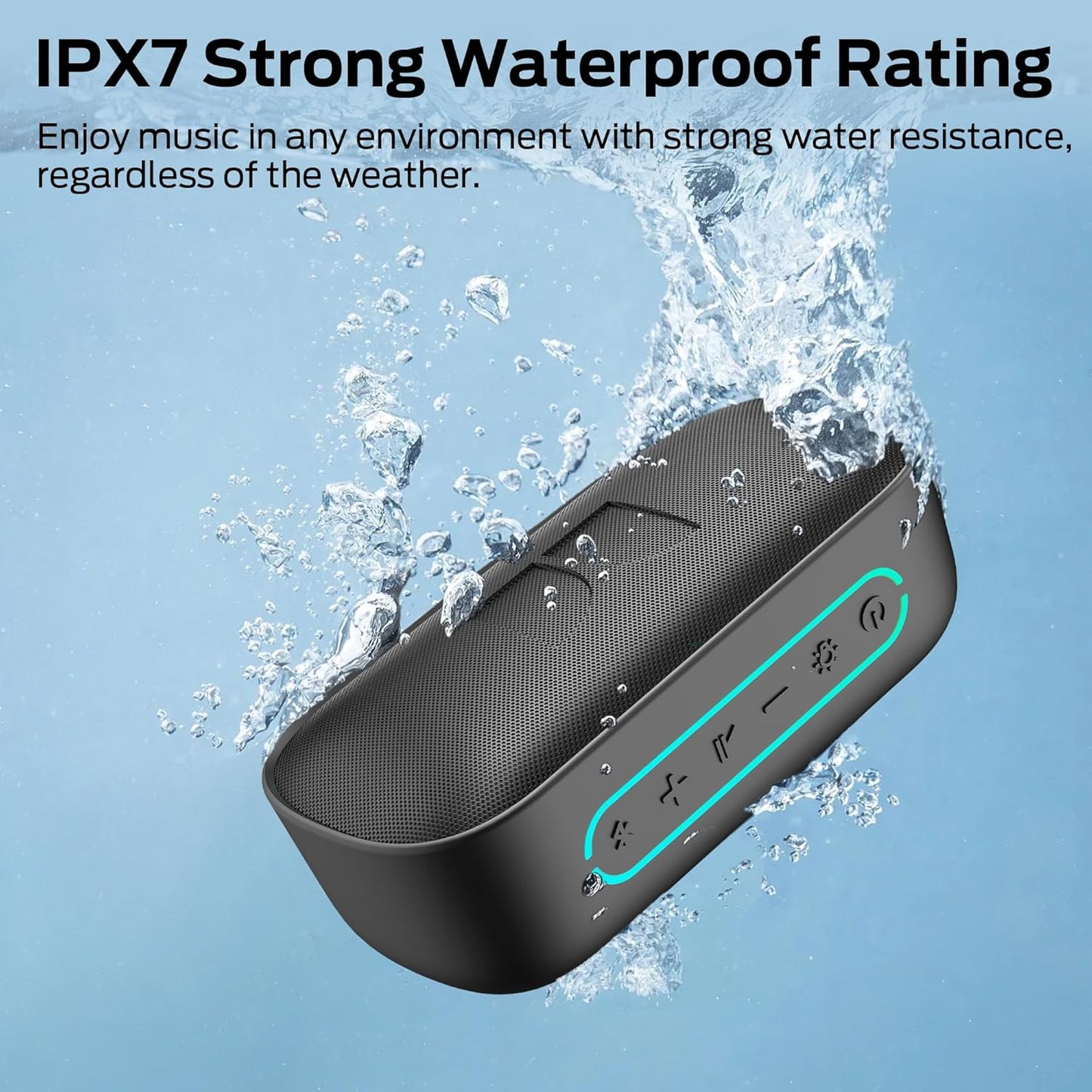Monster S150 - Bluetooth 5.4 Speaker with IPX7 Waterproof, 20W Stereo Sound, 20H Playtime, Multi-Channel Connection