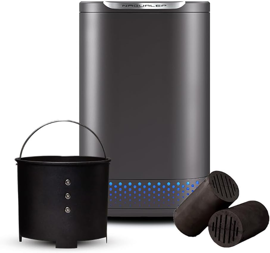 Smart Electric Composter for Kitchen, Counter 2.5L Mill Composter Kitchen Bin, Odorless/Low Noise/Auto-Stop, Disposer Turn Food Waste into Fertilizer