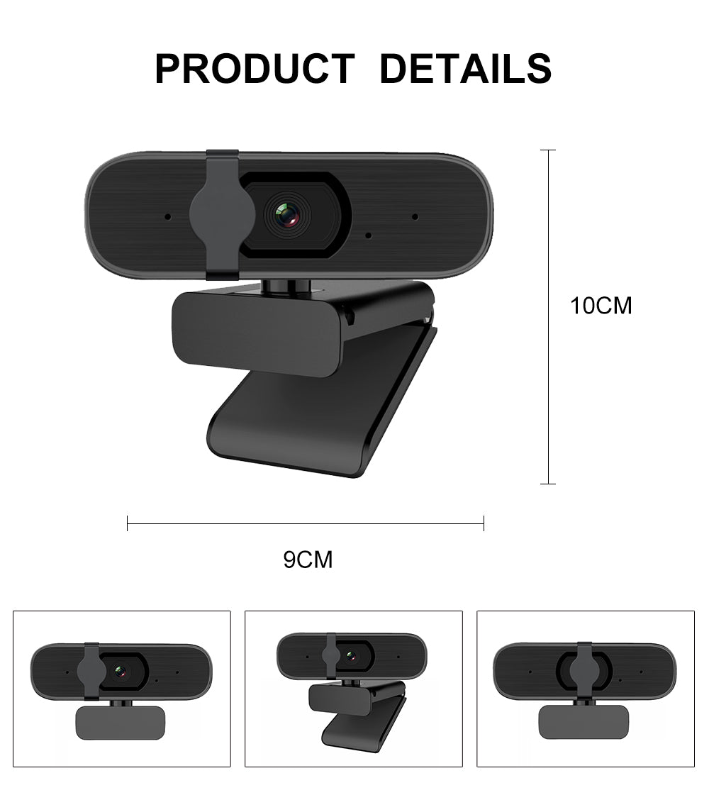 iCAN C20 1080P 60fps 78°View Webcam with Autofocus and Built-in Dual Omni-Directional Microphones