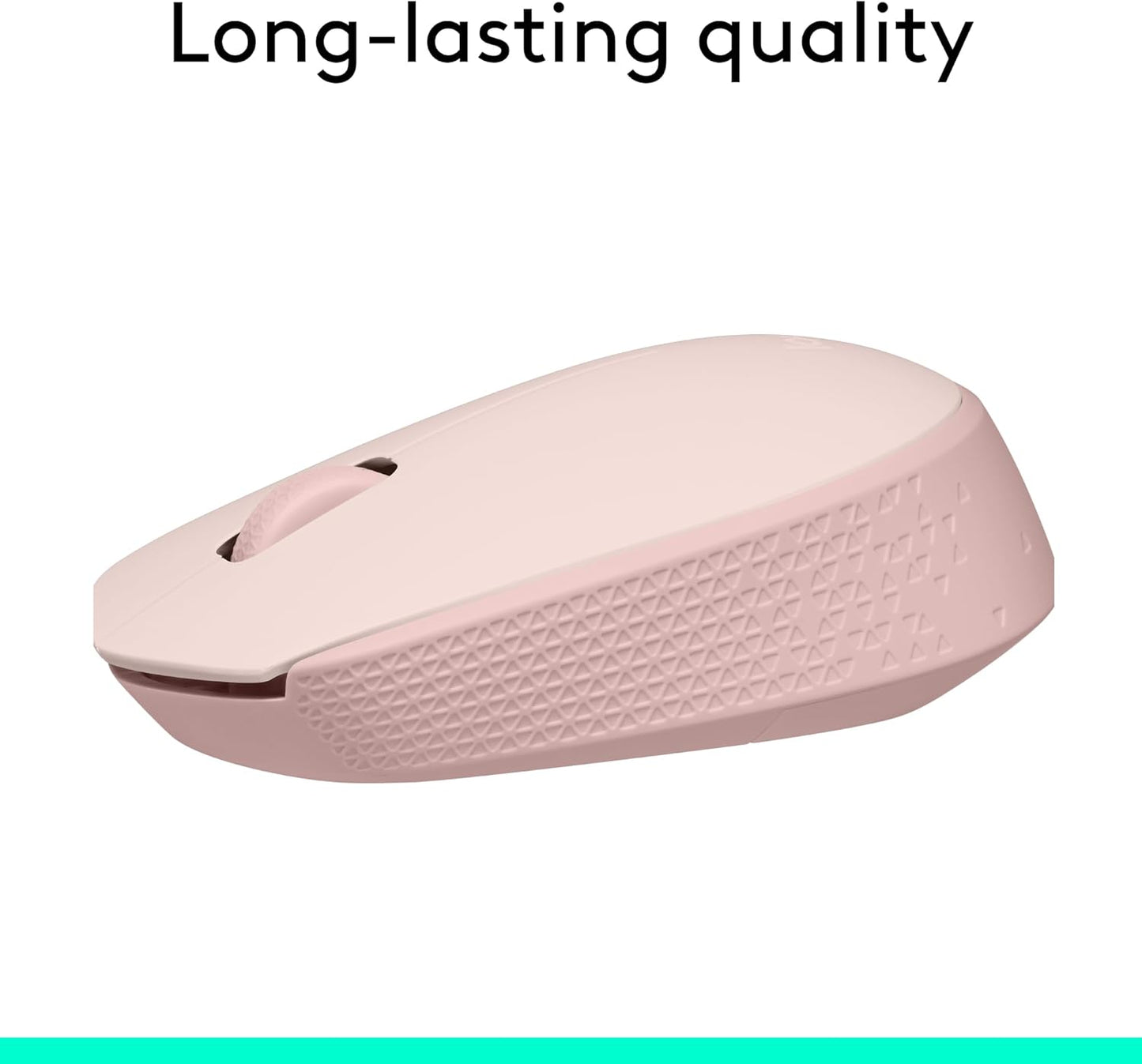Logitech M170 Wireless Mouse for PC, Mac, Laptop, 2.4 GHz with USB Mini Receiver, Optical Tracking, 12-Months Battery Life, Ambidextrous - Rose